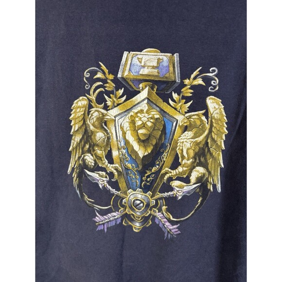 Vintage Y2k World Of Warcraft Alliance Shirt Blue Video Game Promo Adult Large - Picture 6 of 7